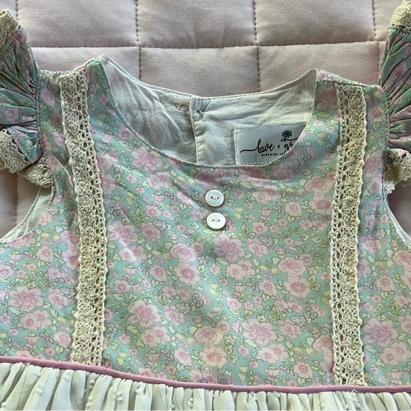 Love & Grow 2pc Pink Floral Lace Set Size 4T - Picture 2 of 16